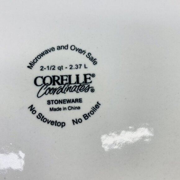 Corelle Coordinates CALLAWAY Green Ivy Stoneware 2.5 Qt Covered Casserole Dish - Picture 10 of 16